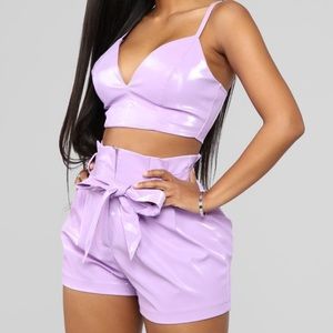 Lexi Latex Short Set from Fashion Nova